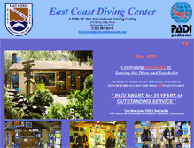 Tablet Screenshot of eastcoastdivingcenter.com